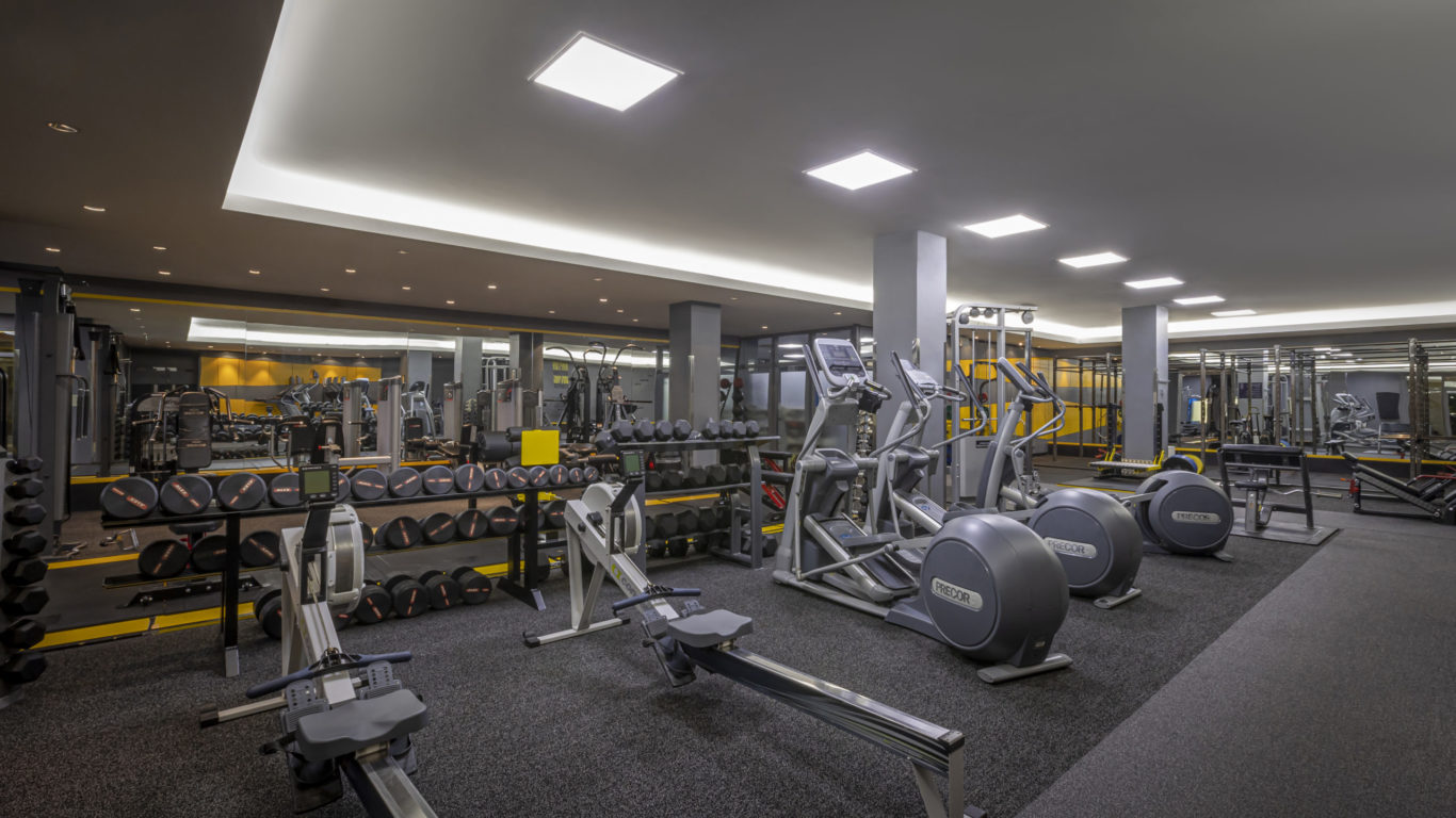 Exercise equipment and various weight in our fully equipped gym