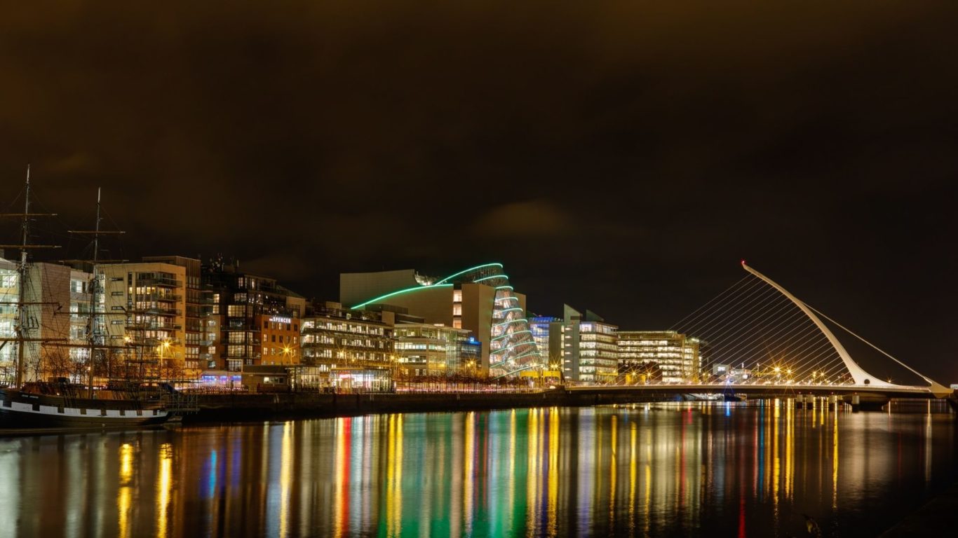Night View of North Wall Quay